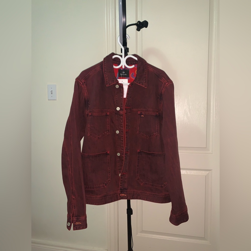 Paul Smith Red OverDyed Denim Jacket